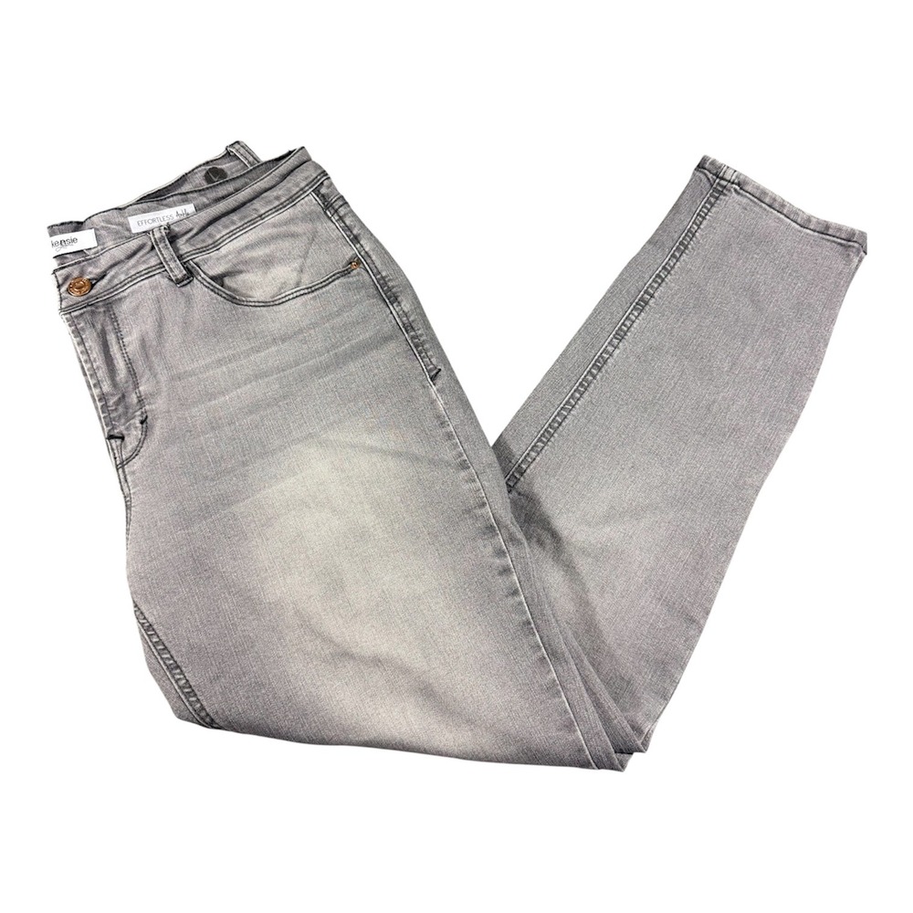Kensie Jeans Effortless Ankle Women 12/31 Grey Mid Rise Stretch Denim Pants